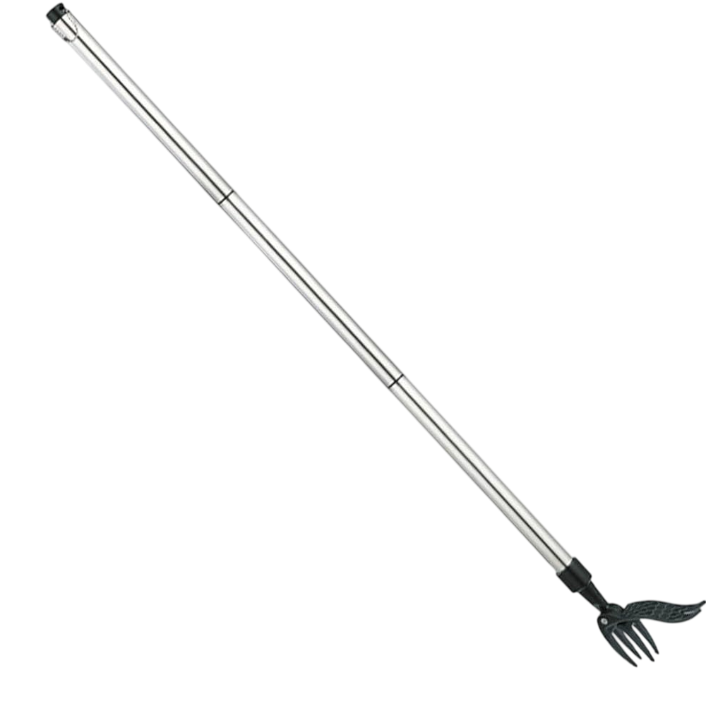 ZasJanee Stand-Up Weed Puller 40" Adjustable Steel 4-Prong