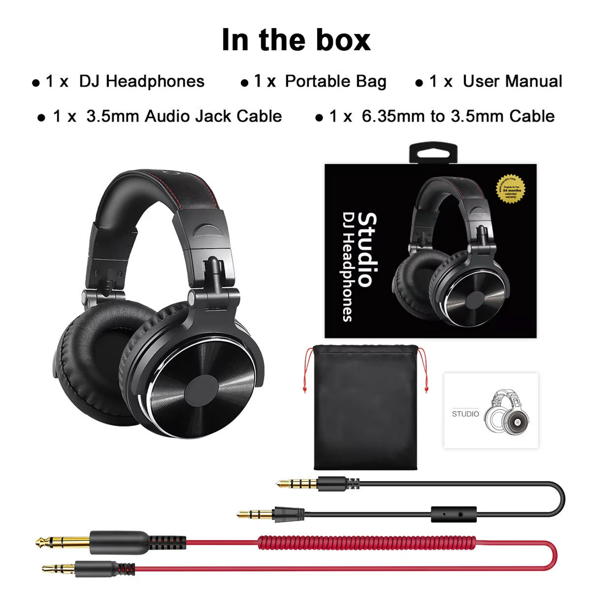 ZetaNase 50mm Studio Monitor Headphones with Dual Interface
